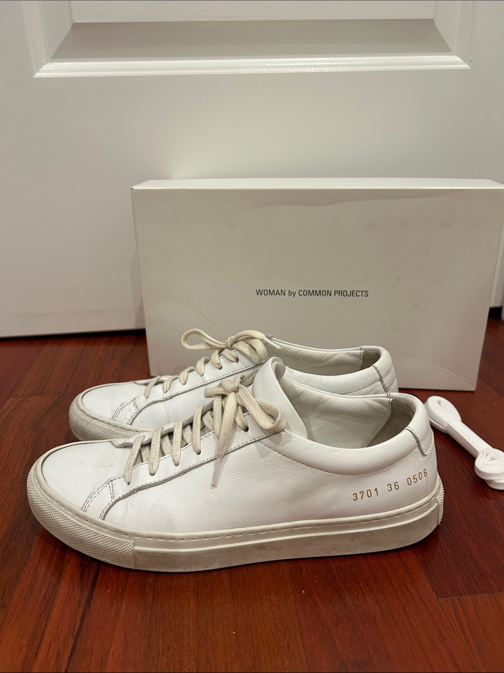 Common Projects Women's Original Achilles Leather Low Sneakers - White - Size 36